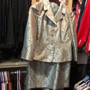 Le Suit 4P Petite Skirt and Jacket Suit